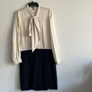 Theory silk bow tie dress